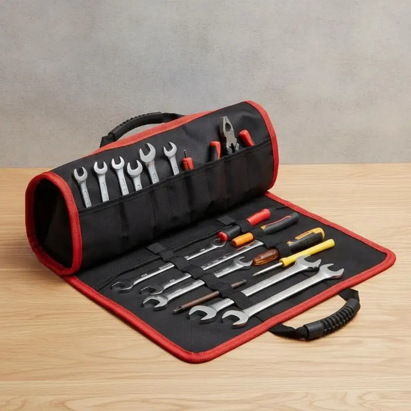 1 Piece 22 Pockets Oxford Canvas Tool Roll Bag Waterproof Folding Wrench Storage Pouch Portable Hand Tools Organizer