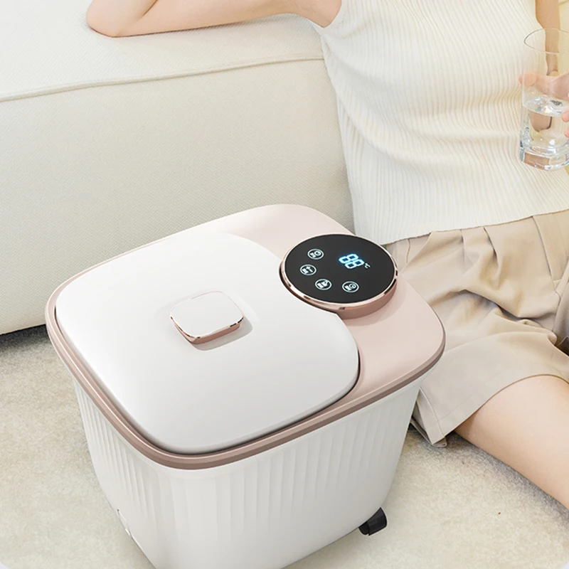 

2025 Portable Electric Foot Spa Bath Massager Shiatsu Multifunction Pedicure Machine Temperature Control Bubble Heating