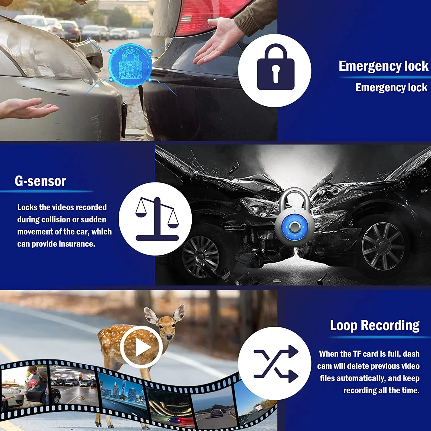 Car Dash Cam Wifi USB 2 In 1 1080P 170 Degree Wide Angle Dash Camera DVR ADAS Dashcam Android DVR Auto Recorder Night Version
