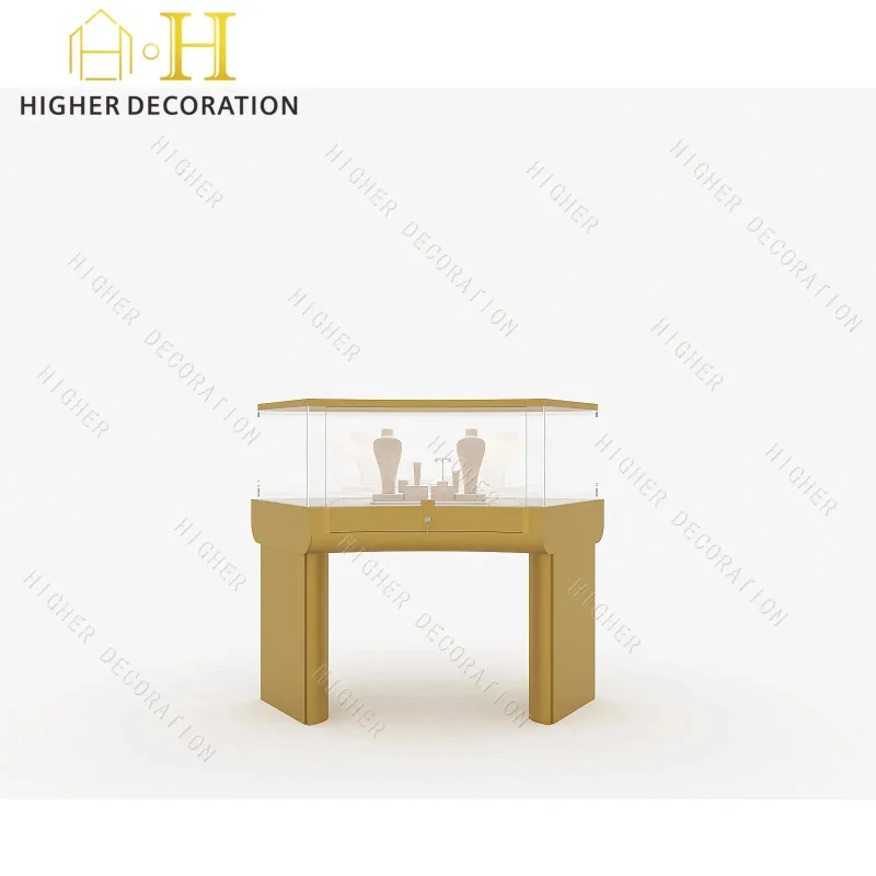 

custom.High Quality Retail Shop Jewelry Cabinet Showcase Elegant Glass Display Furniture Design with Led Lighting