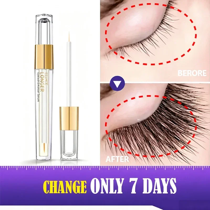 EELHOE 7 Days Fast Eyelash Growth Serum Natural Nourish Repair Lashes Longer Dense Curly Gentle Eye Care Makeup