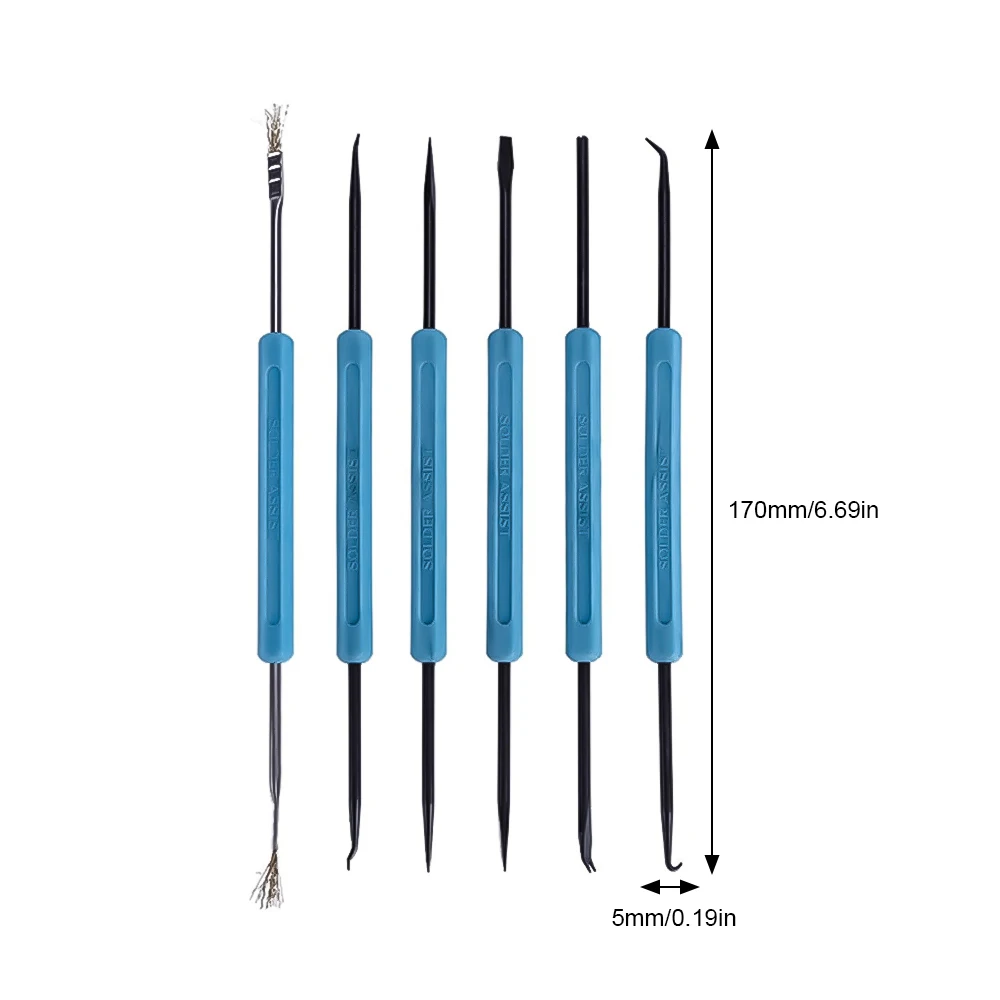 6pcs Soldering iron kit BGA Solder Assist Tools for PCB Repair Rework Electronic Circuit Board Auxiliary Maintenance Welding