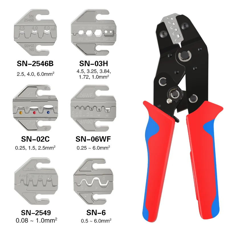 Crimping Tool Pliers Crimp Jaw Set,4mm Slot Jaws SN-48BS/58B/02C/2546B/2549/06/X6/06WF/03H used for Crimping Terminals