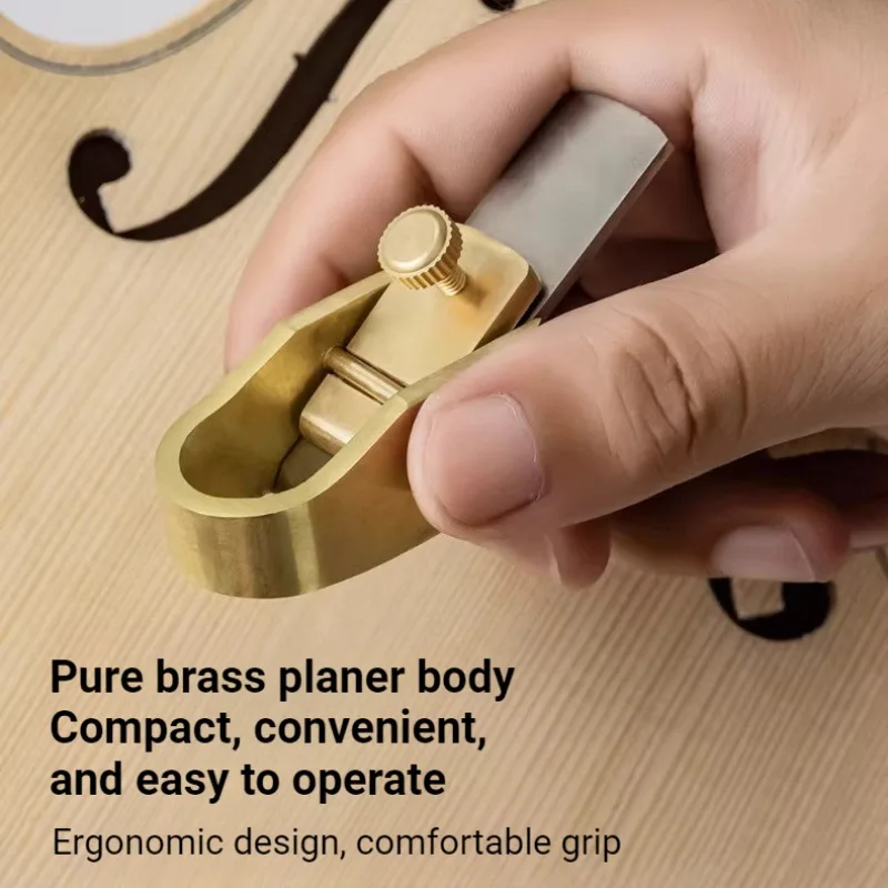 

Латунный эргономичный рубанок для большого пальца: компактный, гладкий, прочный, износостойкий, экономящий усилия, портативный, для ремонта музыкальных инструментов