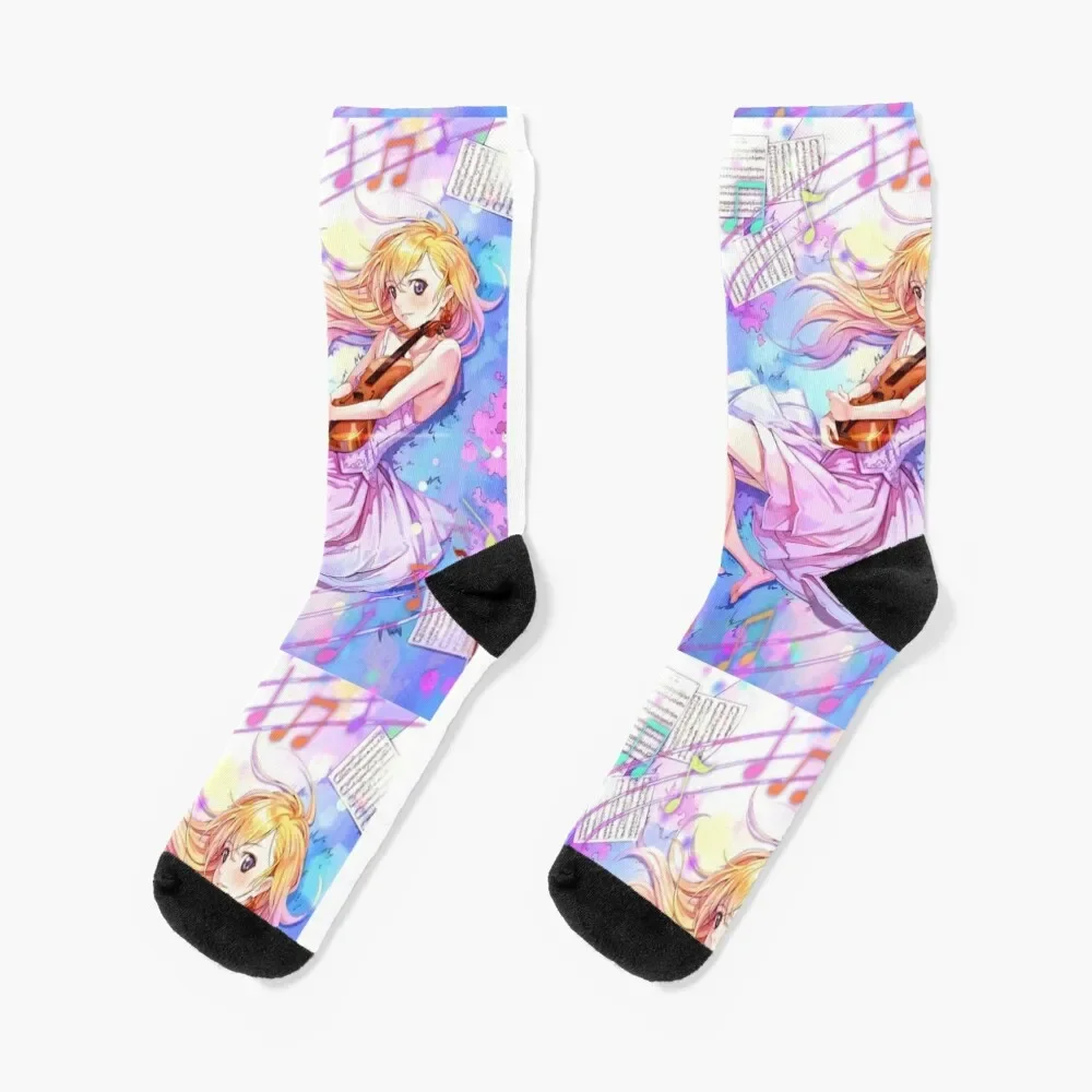 

Your Lie in April : Kaori and sheets Socks Men's set Women Socks Men's