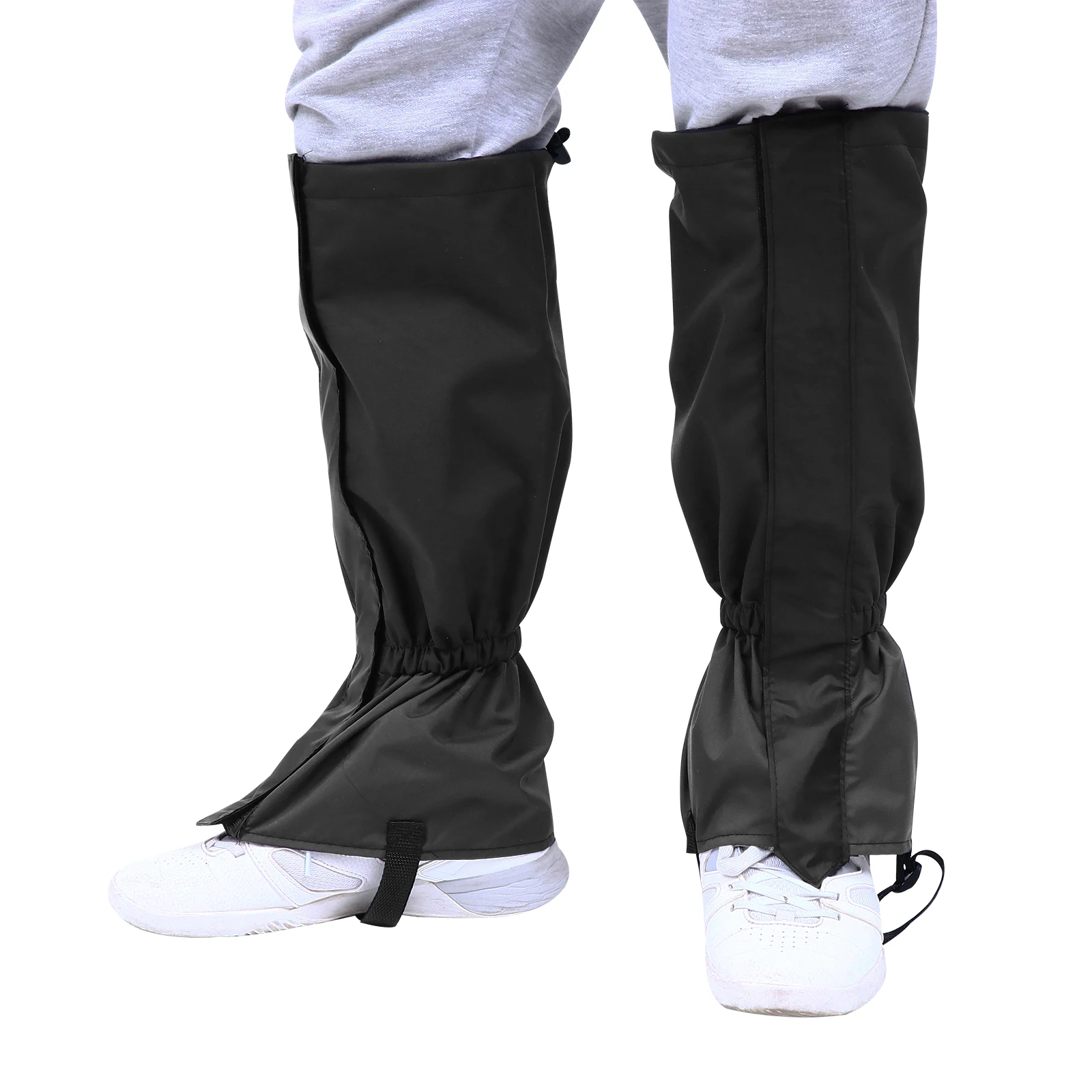 

1Pair Adjustable Snow Boot Gaiters Breathable Outdoor Leg Cover Hiking Skiing Walking Waterproof Durable Tpu Strap Black