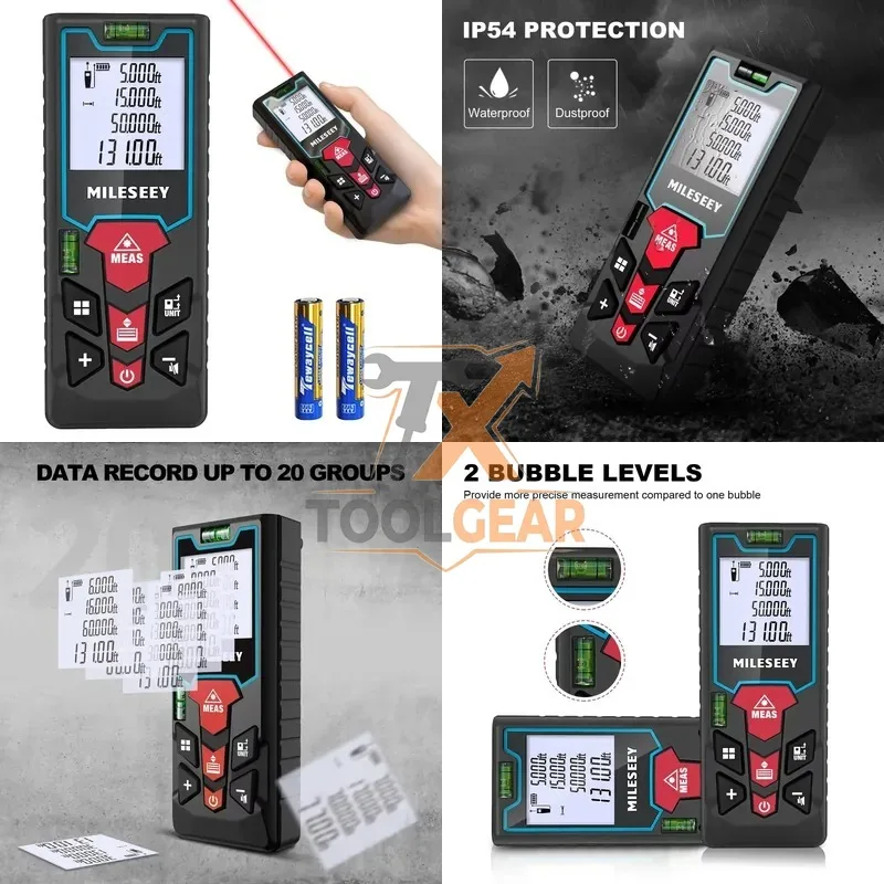2026hotsale* Mileseey S2H 100M Handheld Digital Distance Meter Factory's Measure for Area Volume Measurement Tool