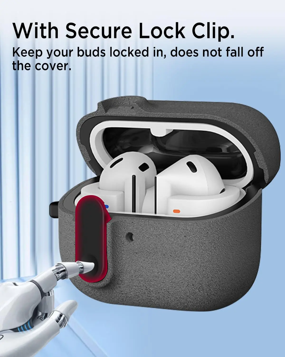 Case for Samsung Galaxy Buds 3/Buds3 Pro/Buds3 FE with Secure Lock Full Body Protective Case for Galaxy Buds 3/Buds3pro /Buds3FE
