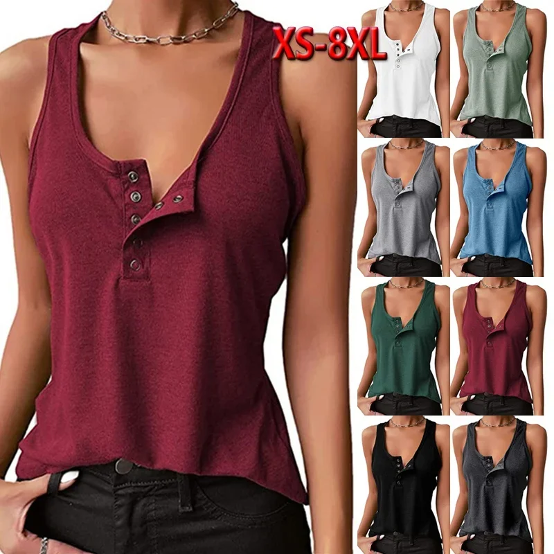 Summer Women Vest Solid Color Stitching V-Neck Camisole Women Knitted Short Slim Sleeveless Shirt Women'S Casual Top