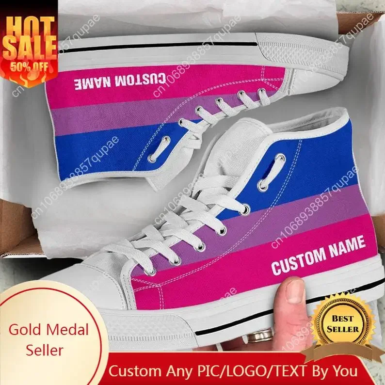 

Bisexual High Top Sneakers Mens Womens Teenager Canvas Sneaker Casual Couple Shoes Custom Shoes