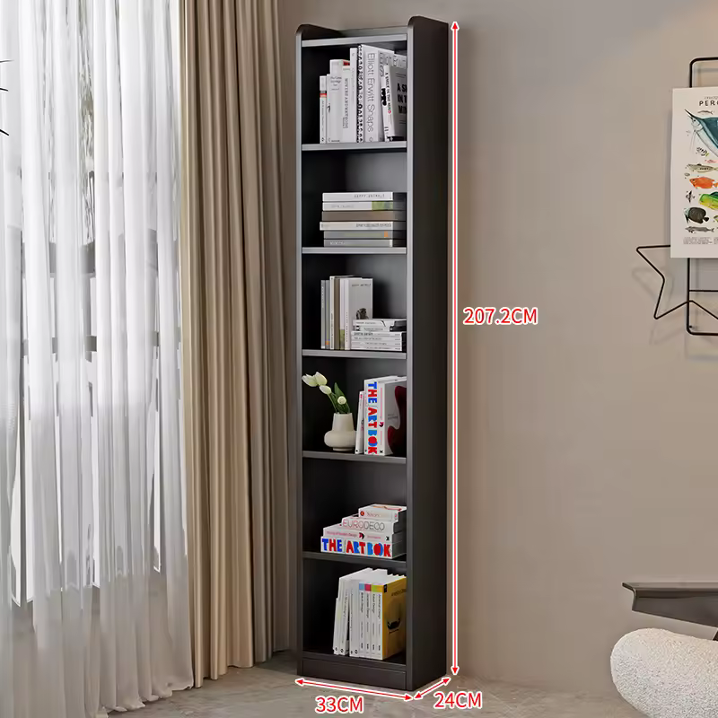 블랙 원목 틈새 책장