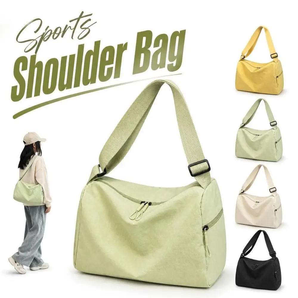 Trendy Lightweight Gym Duffle Bag Spacious Portable Sports Shoulder Bag Waterproof Zippered Travel Crossbody Bag Travel