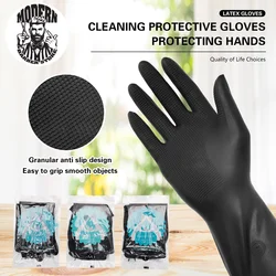 2Pcs/Set Multifunction Heat Resistant Gloves Reusable Black Thicker Hair Dyeing Rubber Glove Hairdressing Supplies Accessories