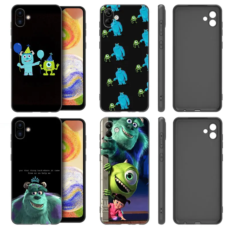 Disney Mike Wazowski Black Silicone Phone Case For Samsung Galaxy A01 A03 Core A04 E A02 A05 A10 A20 A21 A30 A50 S A6 A8 Plus A7