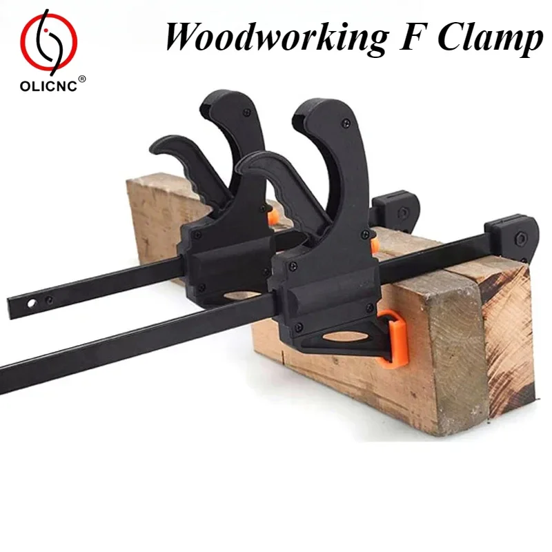 Woodworking Clamp F Hard Quick Release Ratchet Speed Squeeze Clip Kit Long Carpenter Set Nylon Gadget Work Bar Hand Tool