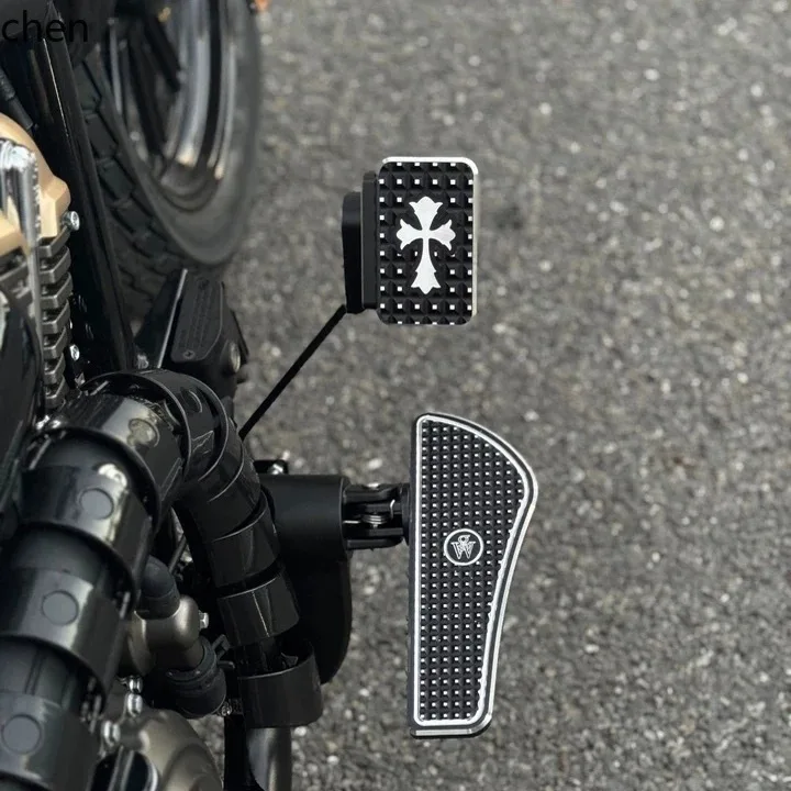 

HXL front and rear step on the stop rod, retro aluminum alloy stop rod, adjustable to increase the foot pedal