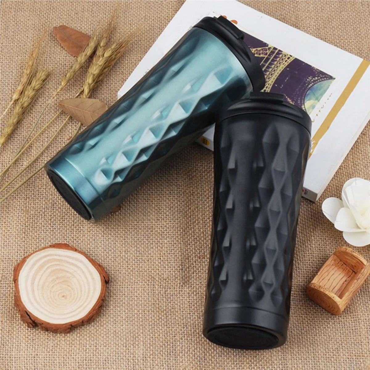 500Ml Double Wall Stainless Steel Car Coffee Mug Heat Preservation Cup Coffee Tea Mug Thermo Water Bottle