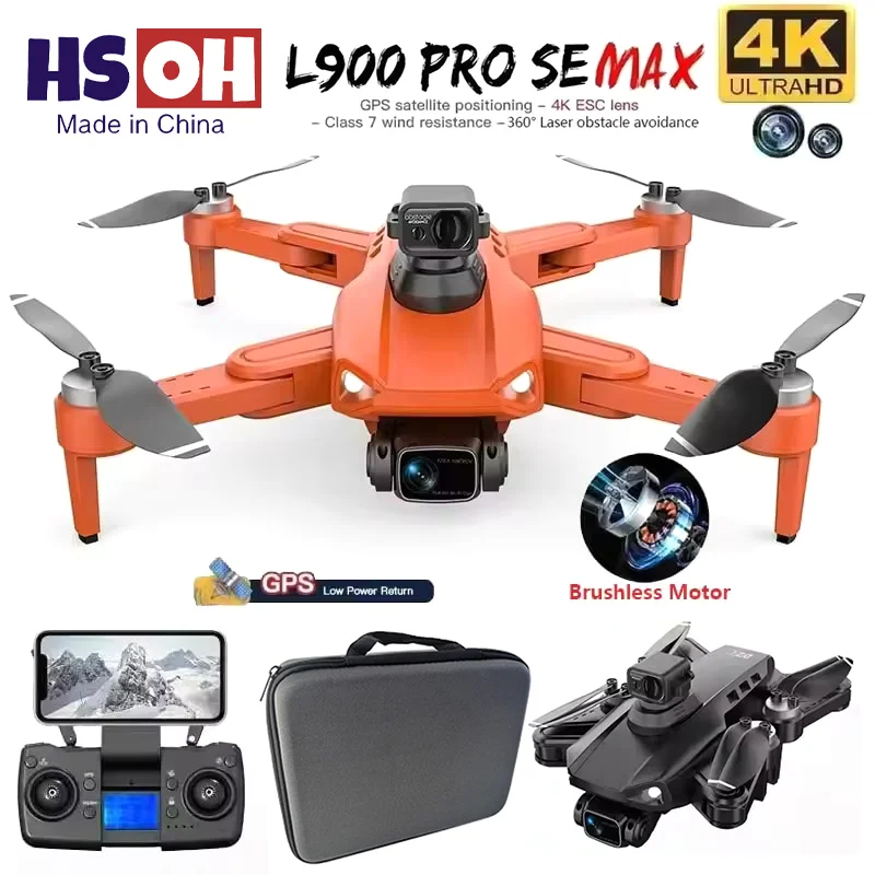 

L900 Pro SE MAX 4K Дрон Игрушки с GPS-камерой Dual HD 5G WIFI 360 ° Бесщеточный двигатель для предотвращения препятствий Rc FPV Quadcopter Dron