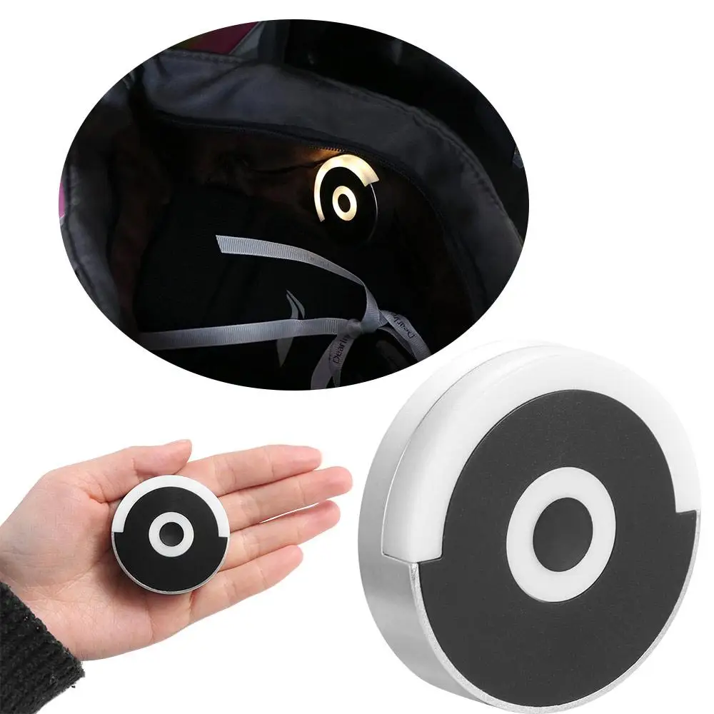 Creative Touch Activated LED Handbag Light Round Portable Touch Purse Lamp High Brightness Clip on Handbag Night Light Women