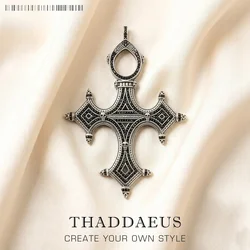 Traditional Symbolism Cross Pendant,2022 Spring Fine Jewelry Europe Accessorie 925 Sterling Silver Vintage Gift For Women Men