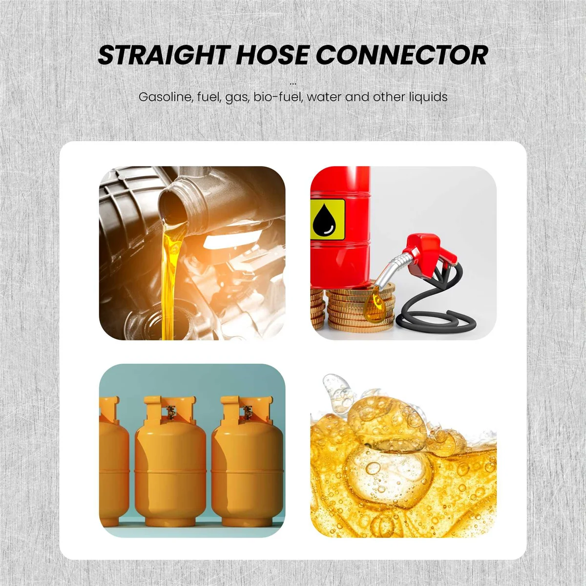 5 Stuks Goudkleurige Messing Connector Met Rechte Slang