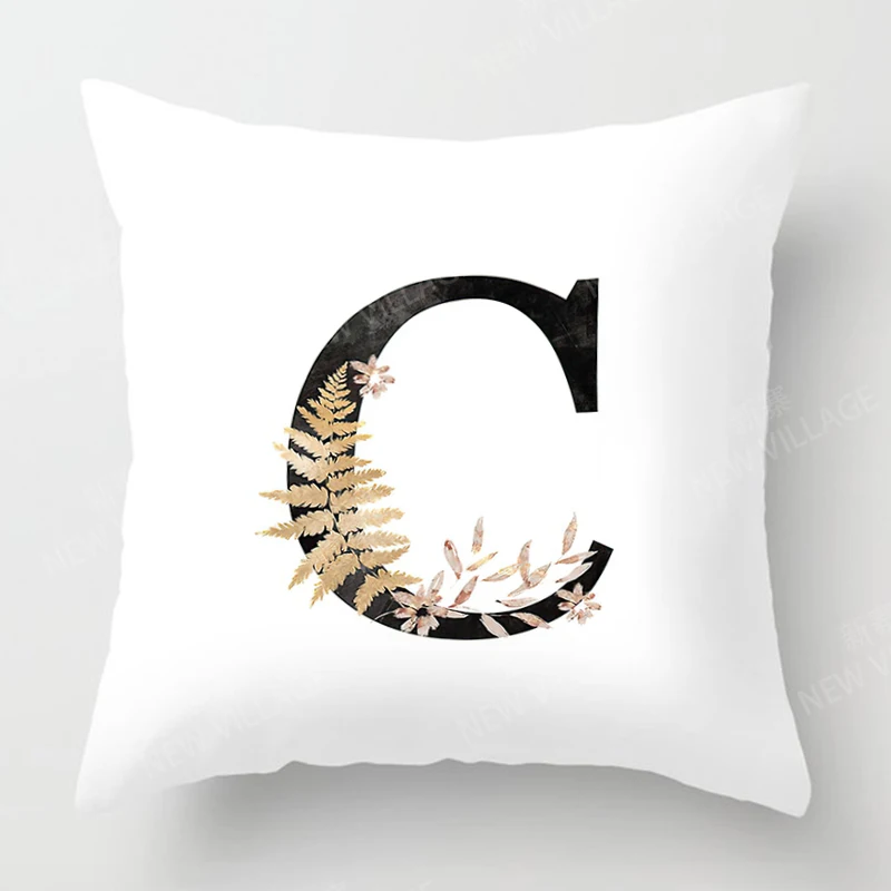 Nordic fall home decor autumn throw pillow case sofa Cushion cover velvet modern 45x45cm 45*45 50x50 60x60 40x40 50*50 letter