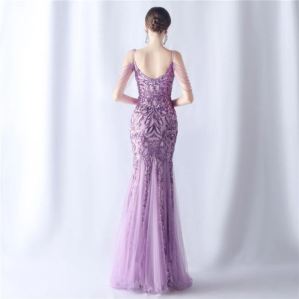 Formal Dresses for Prom Wedding Party Dress Evening Luxury 2024 Elegant Pretty Women's Special Events Long Cocktail Sequin