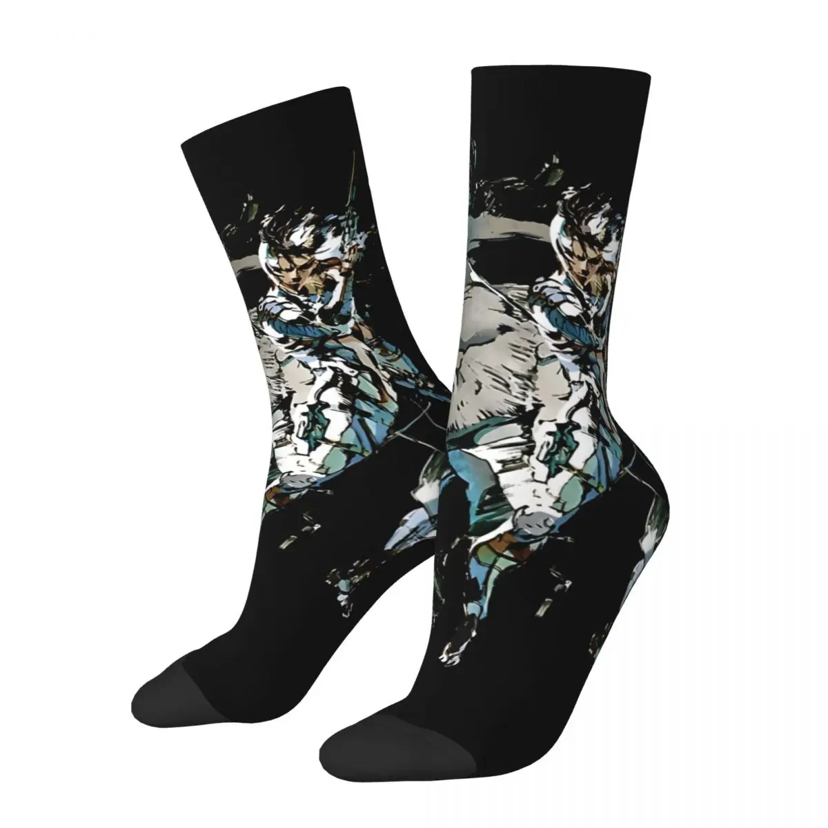 Happy Funny Cool Fan Men's Socks Retro Harajuku M-Metal Gear Hip Hop Novelty Seamless Crew Crazy Sock Gift Printed