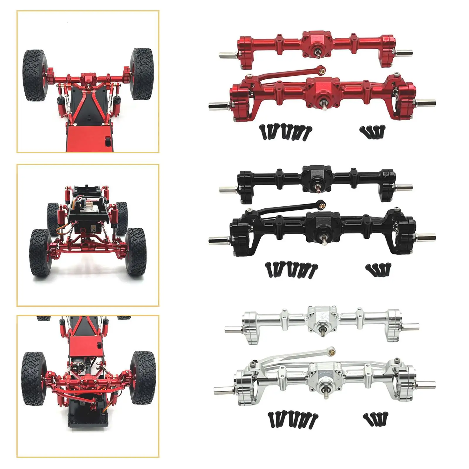 

RC Front Rear Axle Replace Upgrade Sturdy for MN82 LC79 1/12 RC Car DIY Accs