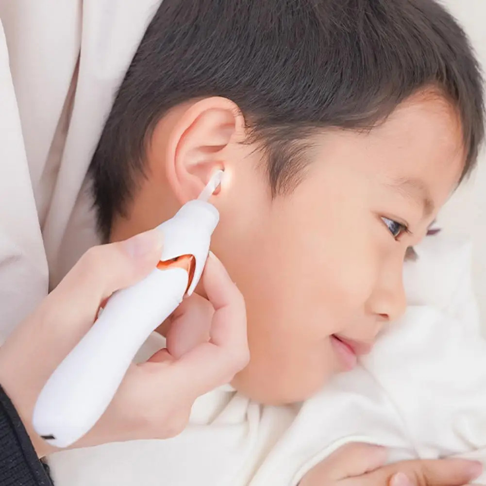 

Электрический прибор для удаления ушной серы со встроенной светодиодной подсветкой, ложка для ушей, малошумный, моющийся, USB-зарядка, спиральный инструмент для чистки ушей