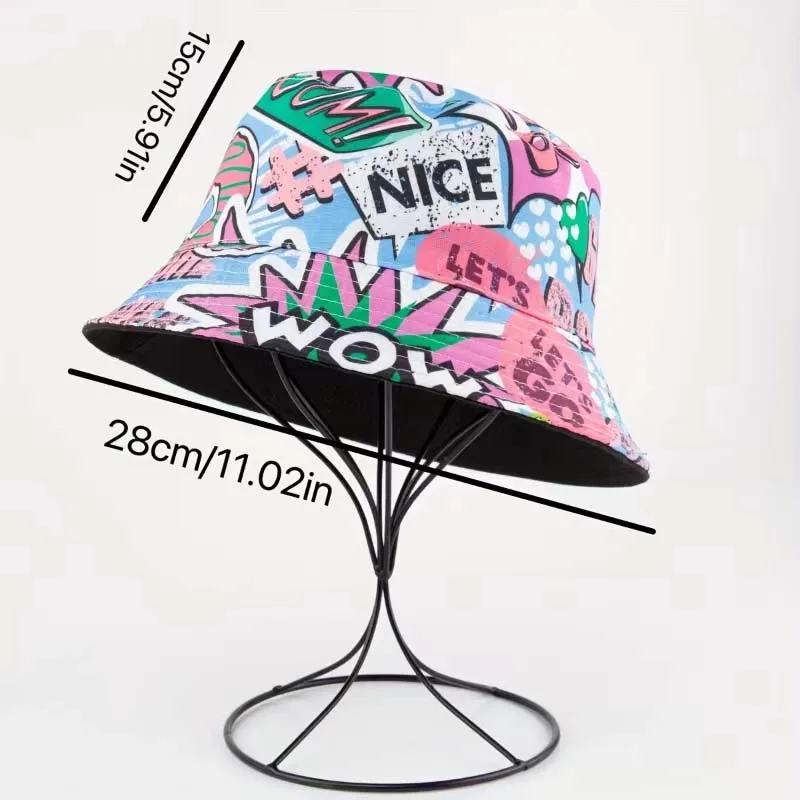 Women\'s Bucket Hats Double-sided Bandana Panama Caps Men Outdoor Sport Sun Protection Fishing Fisherman Hat Bob