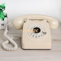 Household Portable Vintage Rotary Dial Phone Office Hotel Landline