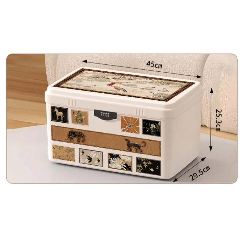 

Password storage box, household valuables sorting, plastic storage box, privacy documents, locked storage box.