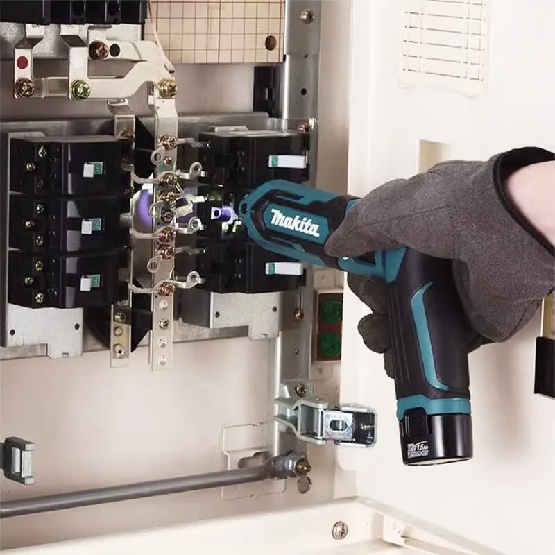 Makita DF012 7.2V Foldable Electric Screwdriver Bare Tool, Compact Cordless Driver for Electronics Furniture Repair Work