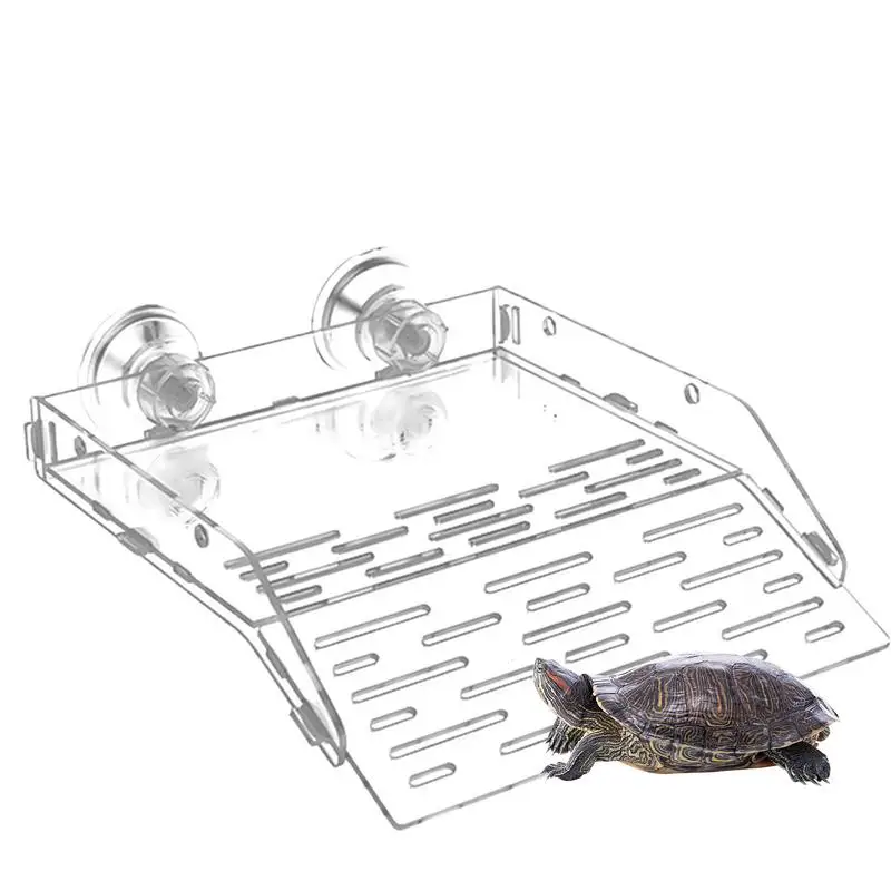 Turtle Resting Terrace Acrylic Multipurpose Basking Dock Aquarium Reptile Resting Terrace Turtle Tank Accessories For Lizards