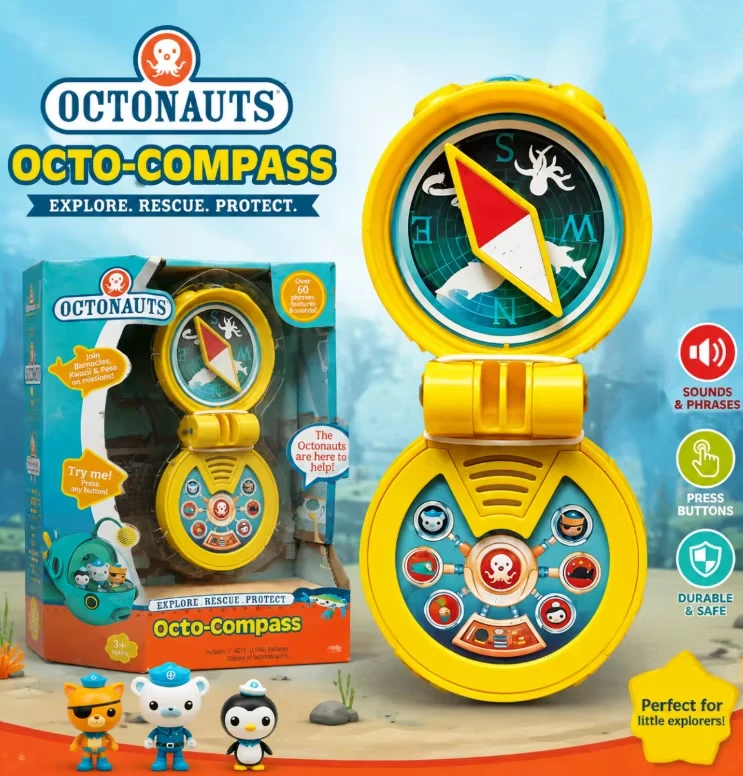 Vintage Octonauts Elektronischer Octo-Kompass 2012 Funktionsfähiges Soundspielzeug Funktionales Spielset Sammlerstück Ohne Originalverpackung