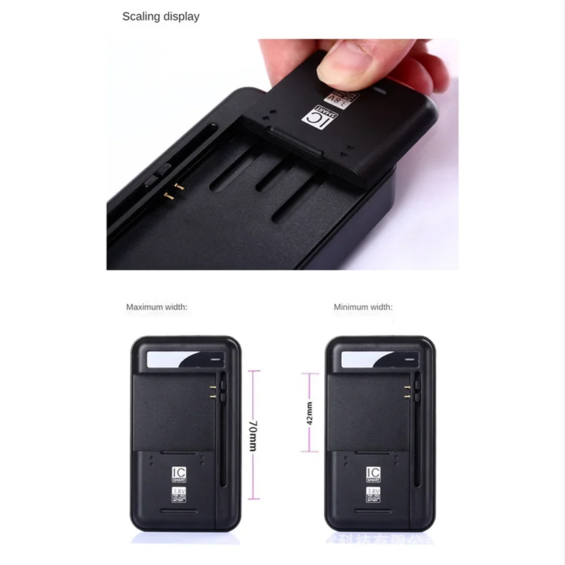 

2X Universal Battery Charger With USB Output Port For 4.35V High-Voltage Battery For Cell Phone Battery Charging US Plug-Y47A