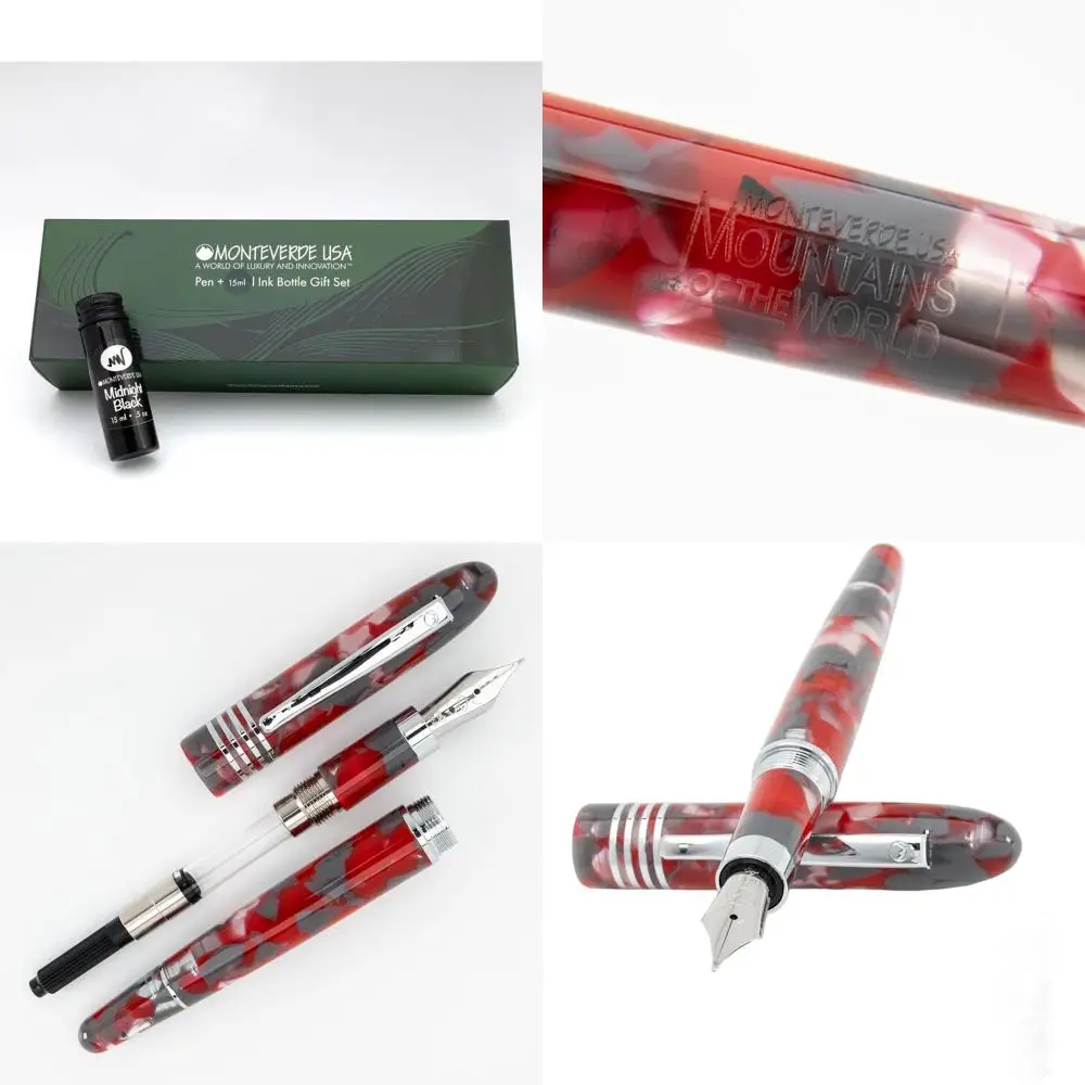 

Luxury Ruby Mountain Calligraphy Fountain Pen with Stub Nib and 15ml Ink Gift Set