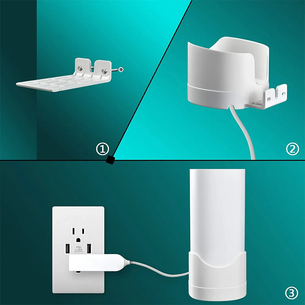 WMZS 2 Pack Wall Mount Holder for TP-Link Deco M4 / E4 / P9 / S4 Whole Home Mesh WiFi System, Bracket with Cord Management