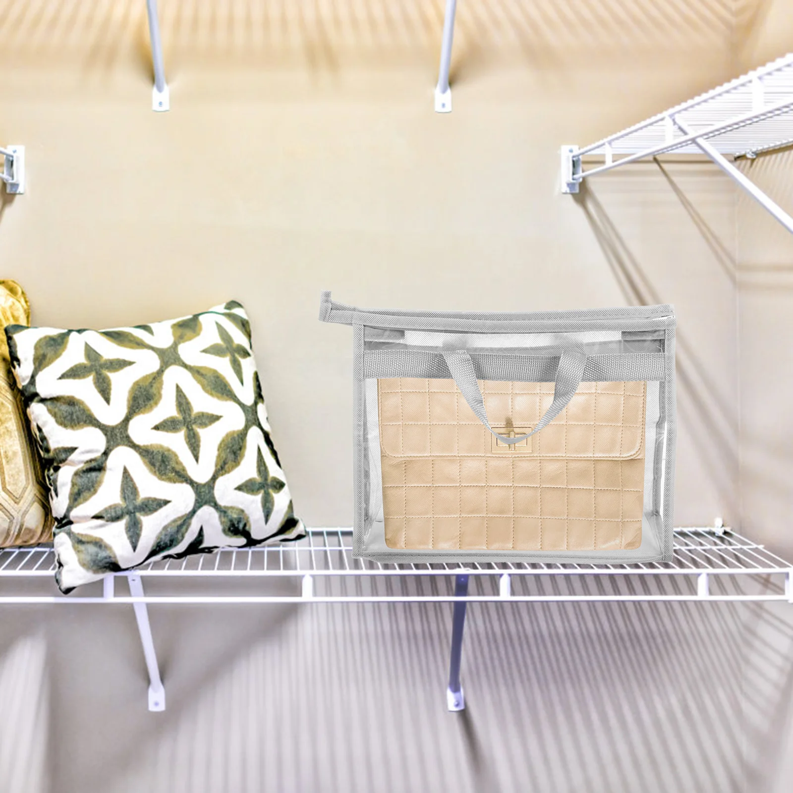 

Handbag Dust Cover Bag Transparent Organizer Purse Storage Pouch Waterproof Durable Protector for Indoor Outdoor