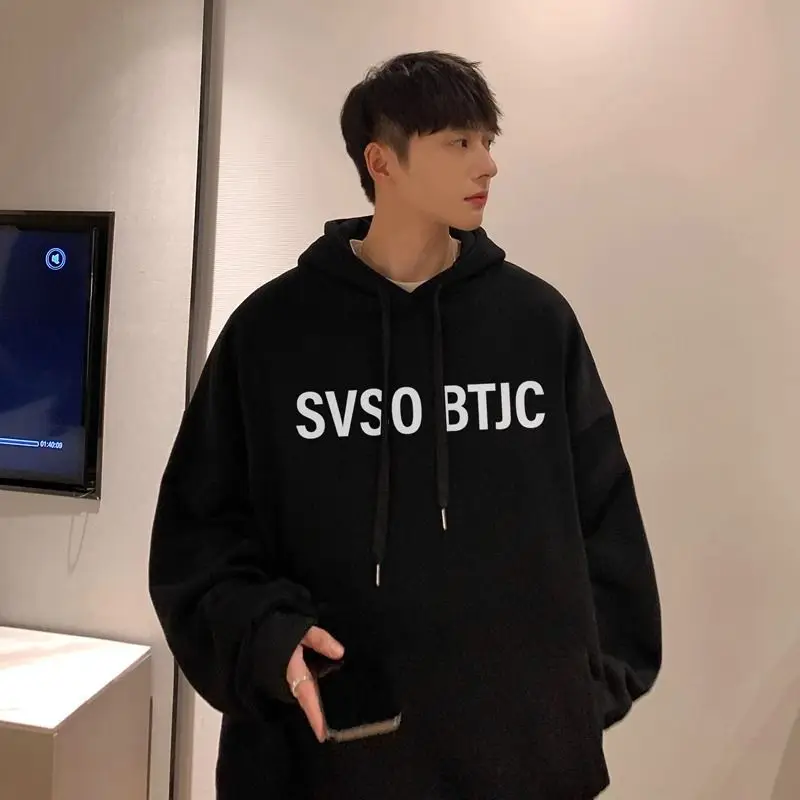 

Мужские худи с капюшоном в корейском стиле, с вышивкой, на пуговицах, в клетку, утепленные, антибактериальные, осенние, в стиле эмо, для студентов