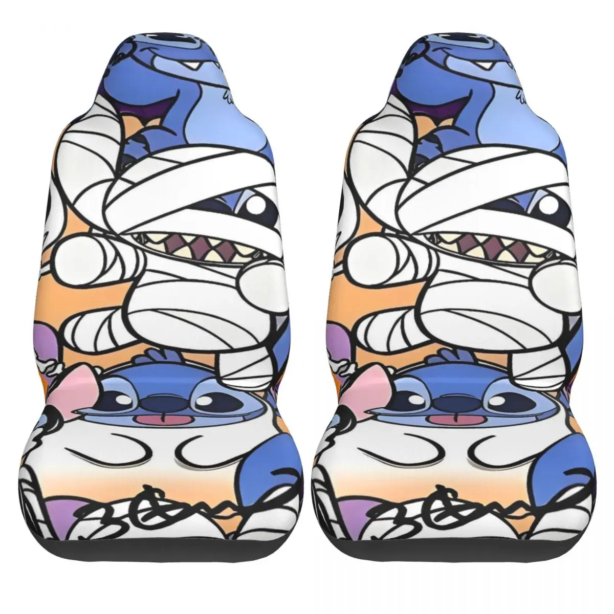 

Stitch Halloween Car Seat Covers Stretch 2 Pcs Auto Seat Covers Fashion Truck Polyester Cover