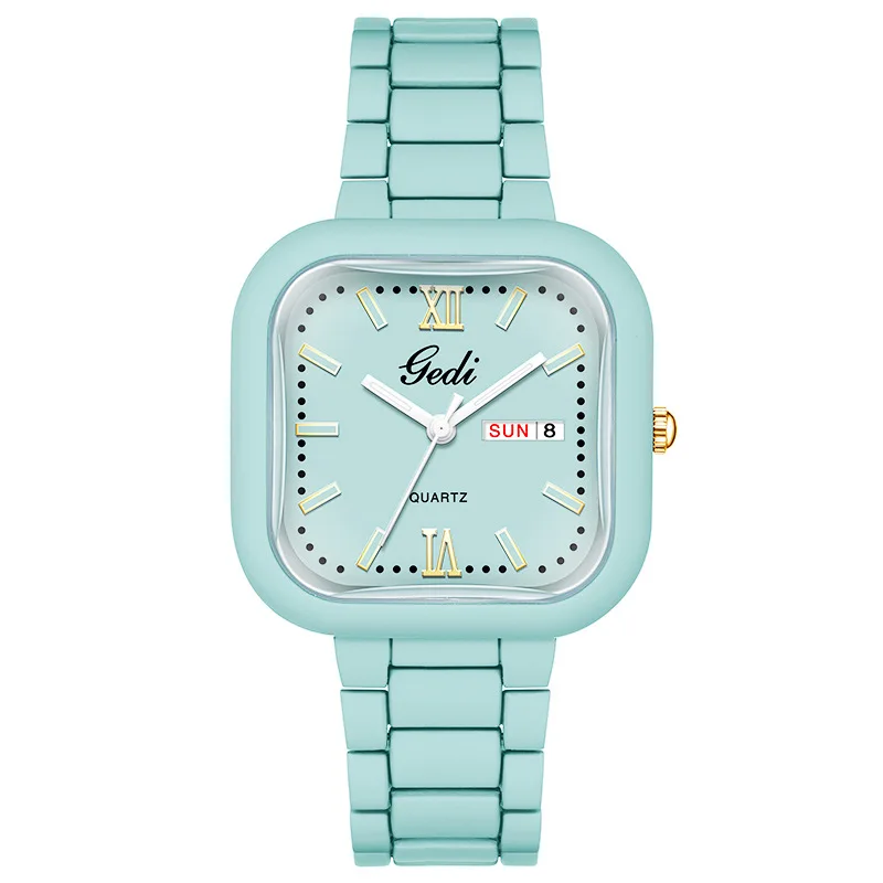 UTHAI CQ556 Large Dial Women's Fashionable Dopamine Watch Dual Calendar Waterproof Light Luxury High-End Niche Beauty