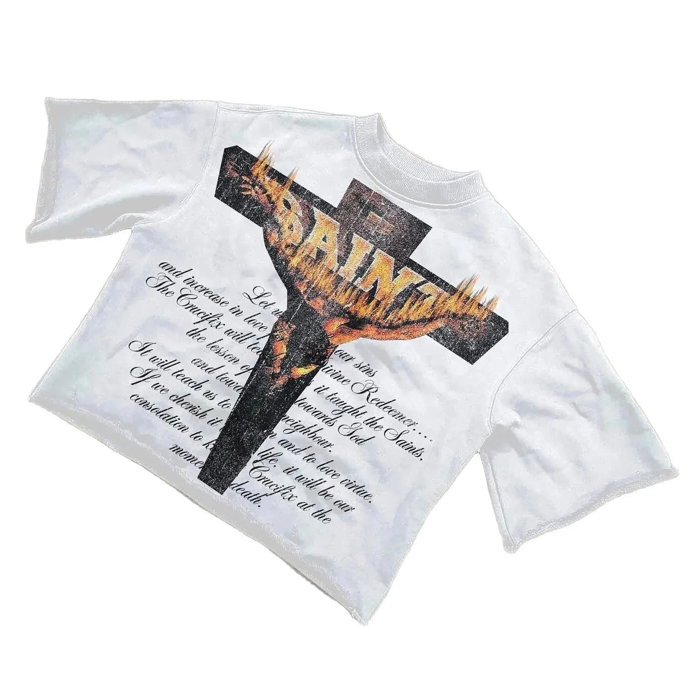

Unisex Y2K retro graphic T-shirt loose fit short sleeve cotton casual Harajuku goth tops