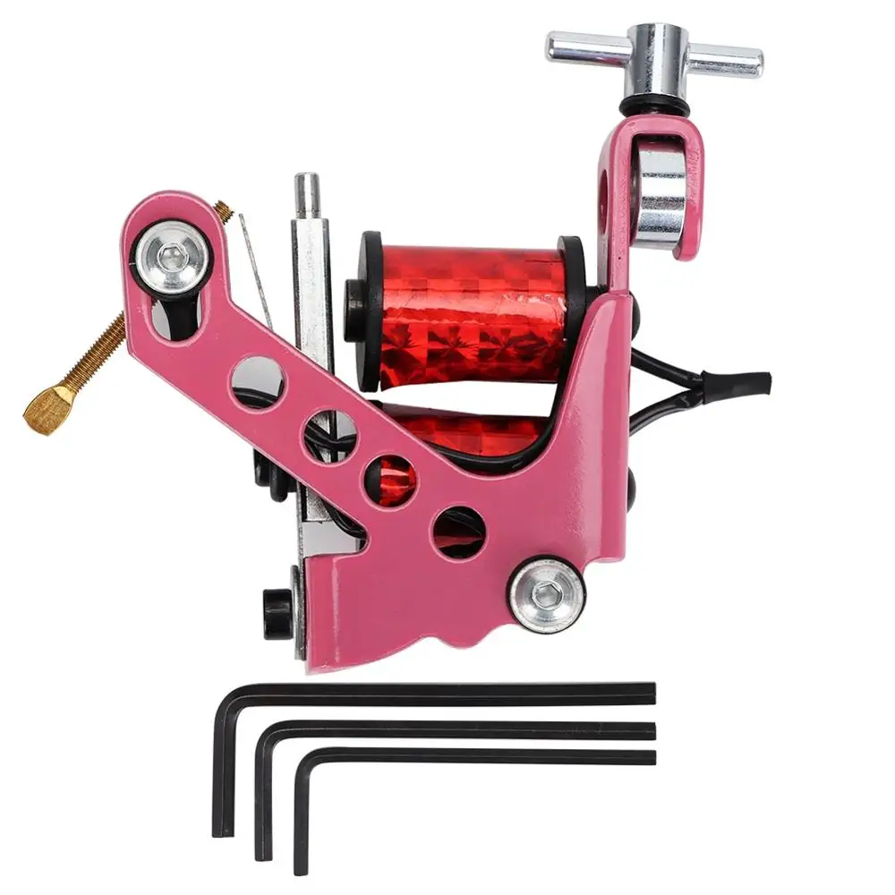 

2Type Profession Alloy 10 Warps Coil Skeleton Pattern Tattoo Machine Rotary Liner Shader Permanent Makeup Tatoo Gun Microblading