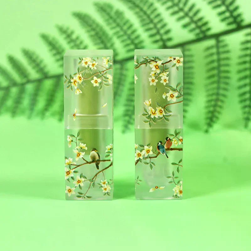 Small Fresh Scrub Square Lipstick Tube Empty Lip Balm Container Lip Tubes
