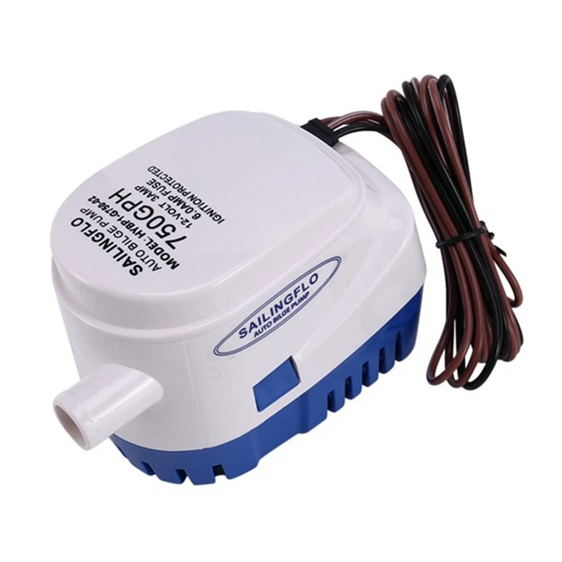 SAILINGFLO 12V 750GPH Automatic Boat Bilge Pump Bass Boat Accessories Small 12V Volt Auto A