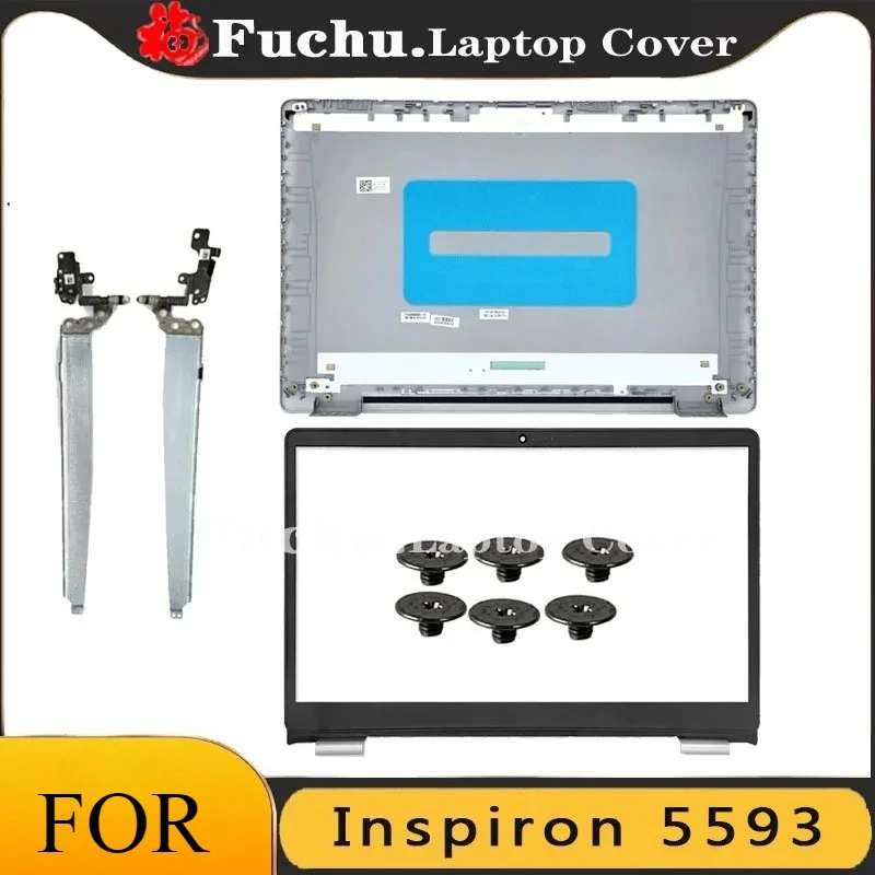 New Lapatop LCD Back Cover/Front Beze/Hinges For Dell Inspiron 15  5593 032TJM 32TJM 0YCYPN Sliver