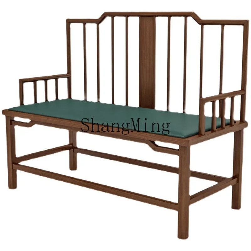 

DSA new Chinese hotel wall seat sofa solid wood bag rock slab dining table and chair combination