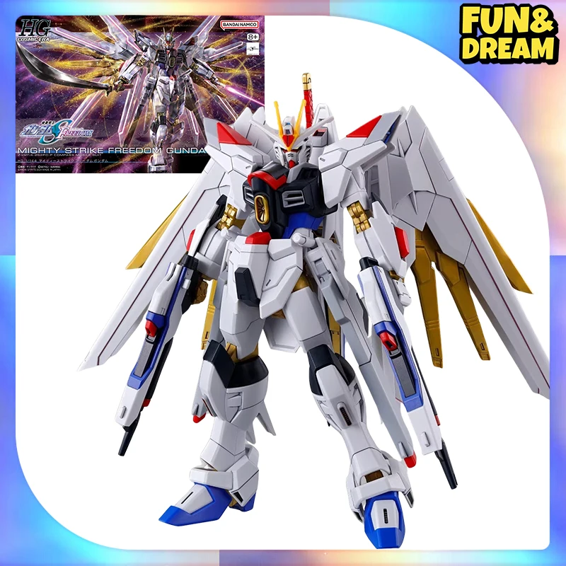 

Bandai Mobile Suit Gundam Seed Freedom Anime Figure HG 1/144 Mighty Strike Freedom Gundam 2024 New Kira Yamato Birthday Gift